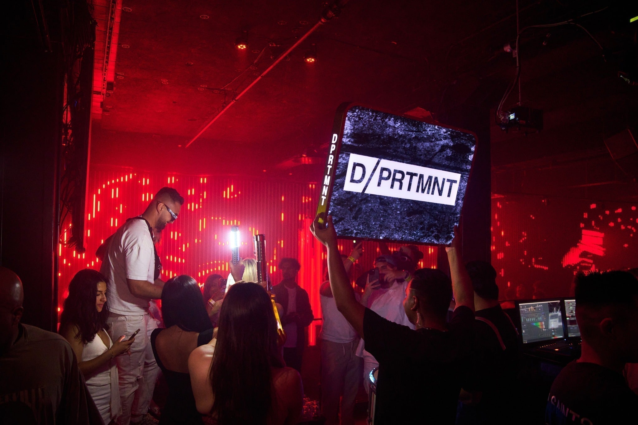 Custom LED bottle presenters and letter marquee signs designed by Drip Entertainment for DPRTMNT Toronto nightclub — INK Entertainment