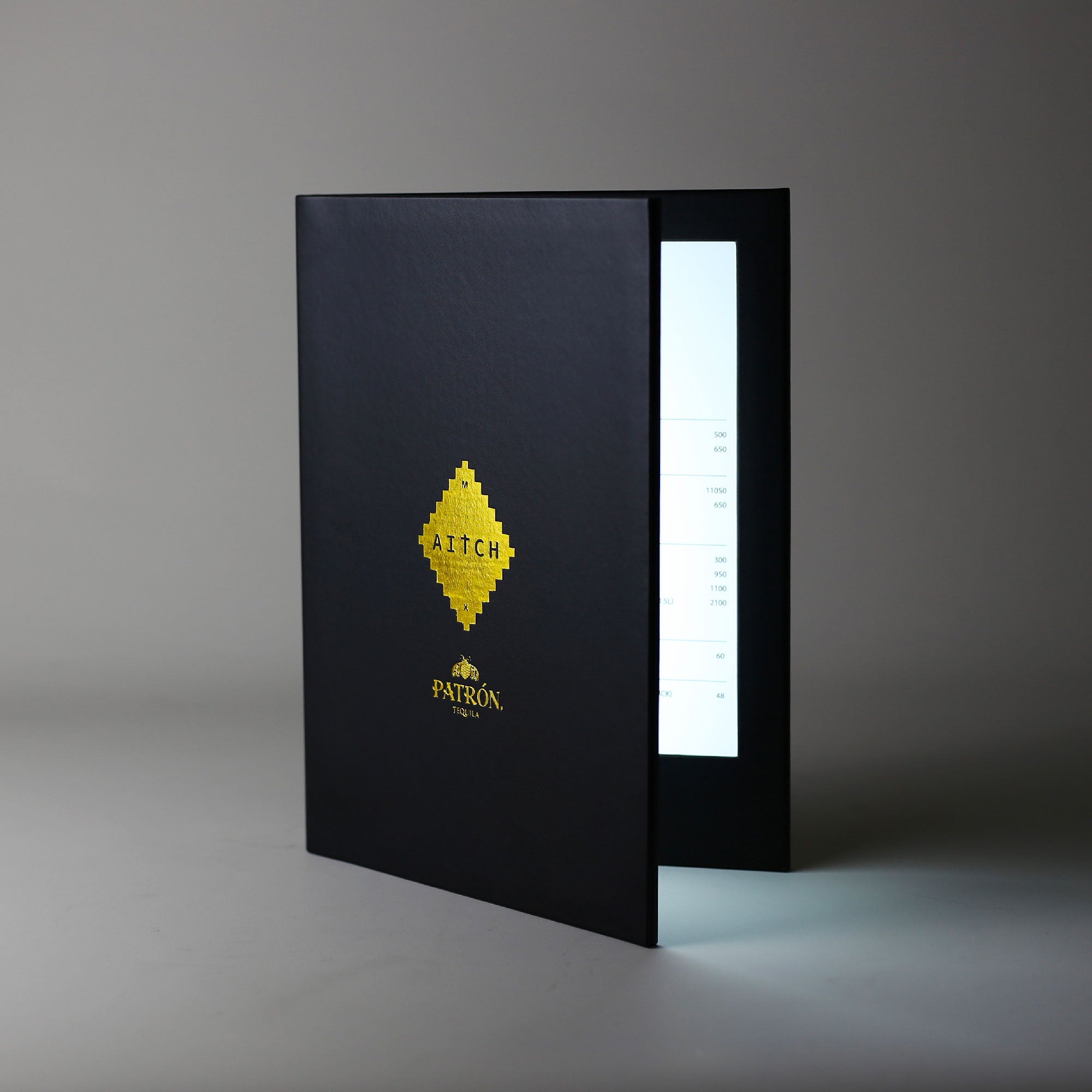 LED Book Menu: the customizable light up menu by Drip